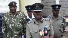 Ruiru OCPD Isaac Thuranira addressing the press on February 28, 2016 after they had arrested a police imposter.