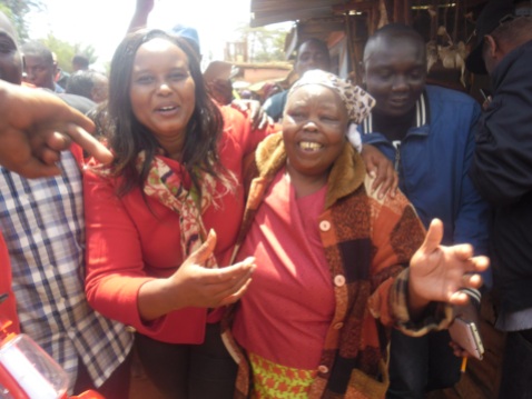 A laughter of victory from Annie Wanjiku Kibe after clinching Gatundu North parliamentary ticket under Jubilee Party