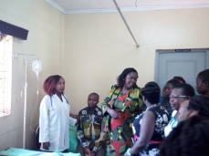 Kiambu women rep Anna Nyokabi when she toured the St Jude hospital in Gatundu.