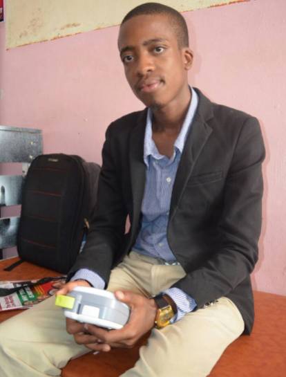 Ken Kamanja, 24 year-old from Thika town who is earning more than Shs. 75, 000 per month.